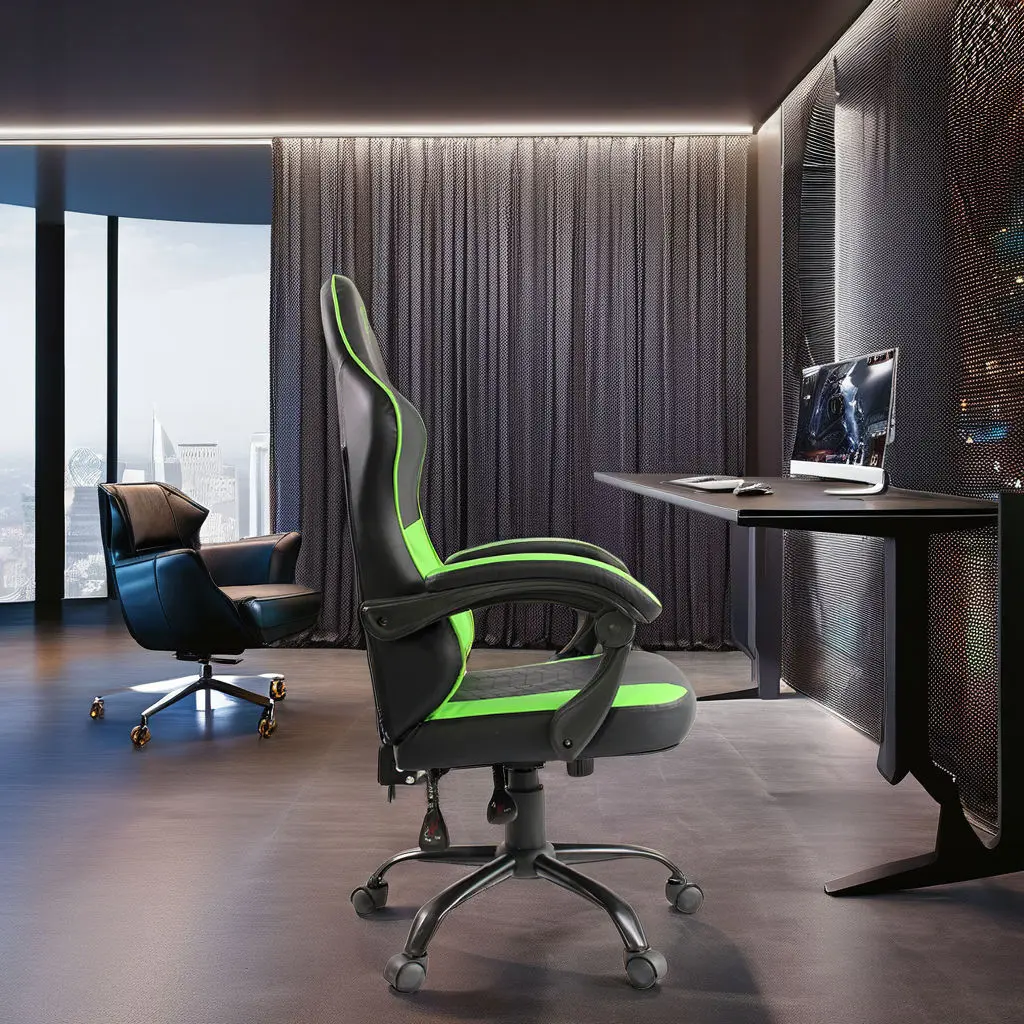 razer Wholesale-Gaming-Chair  Led Gaming Chair With Footrest Electric Gaming Chair