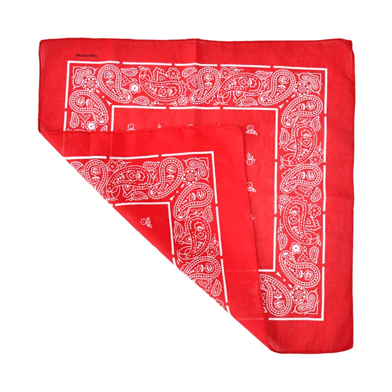 Custom Square Hair Scarf Bandana Sport Classical Print 100% Cotton Handkerchief Bandana Scarf