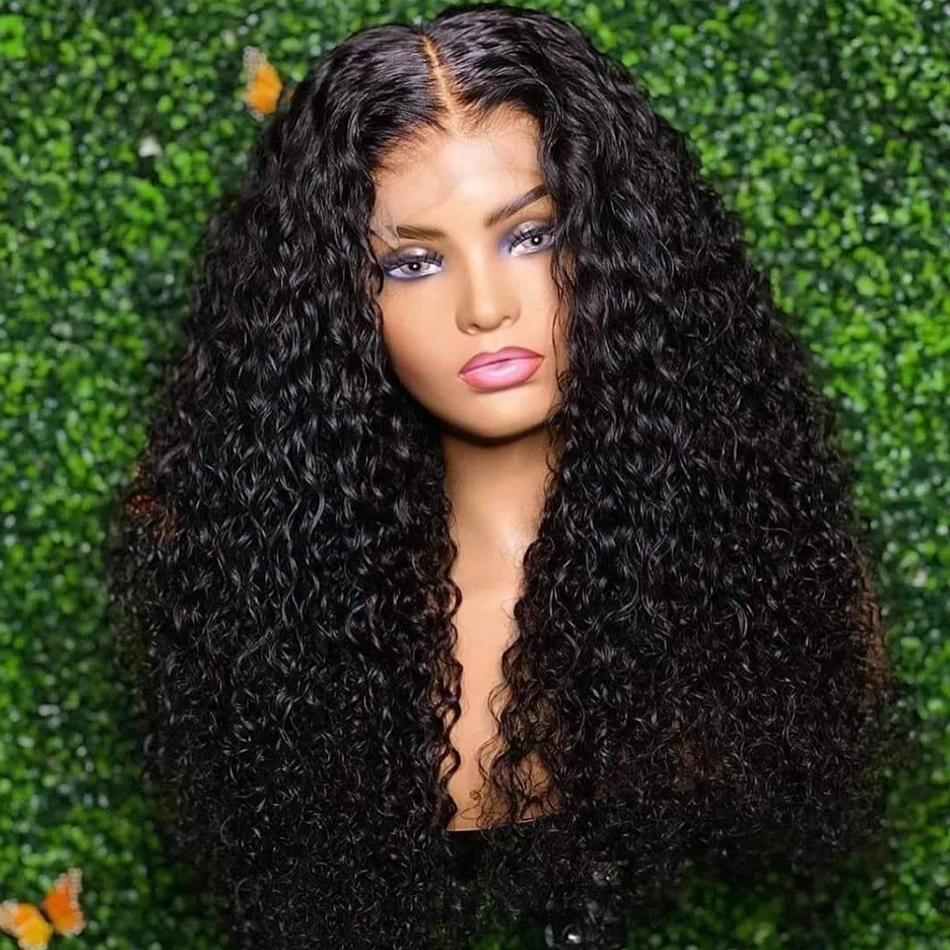 30 Inch Brazilian Virgin Hair 100 Percent Water Wave HD Lace Frontal Wig Peruvian Waterwave Wig Deep Curly Wave Human Hair Wig