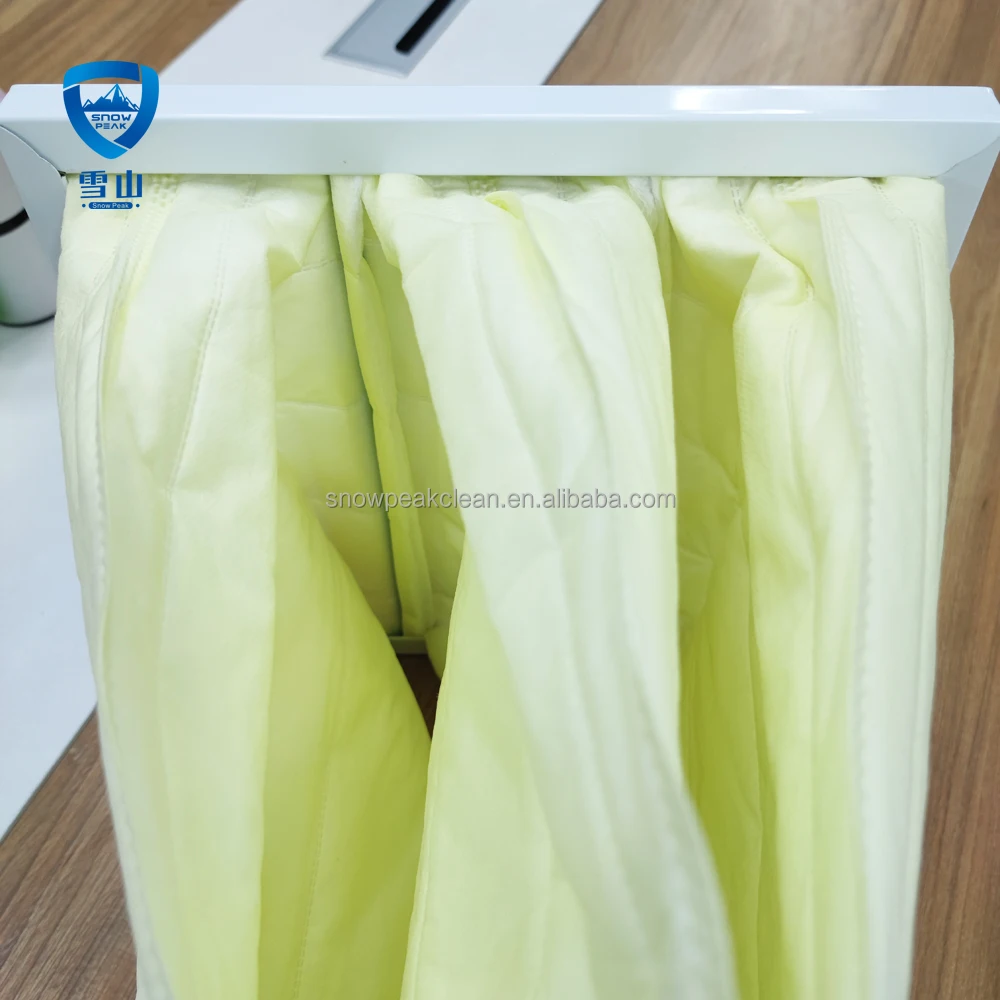 Acid And Alkali Resistant Salt Spray Frame EU8 Synthetic Bag Filter Pocket Air Filter