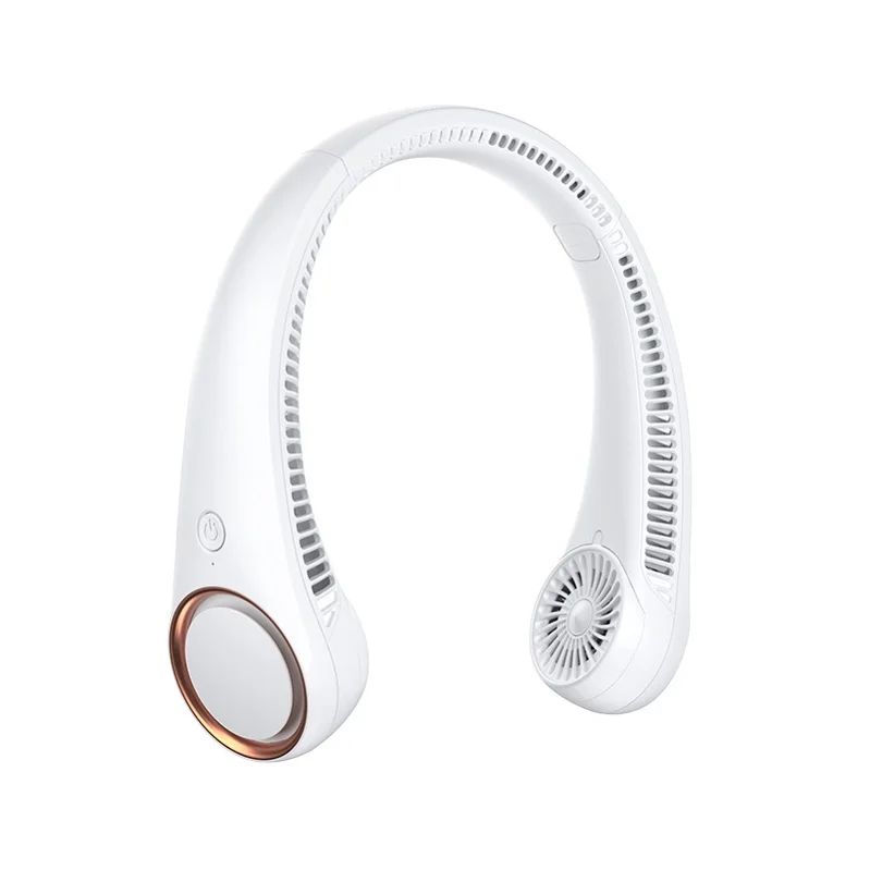 2024 Hanging Neck Fan Portable Outdoor Sports Wearable Fan Usb Rechargeable Mini Leafless Neck cooler
