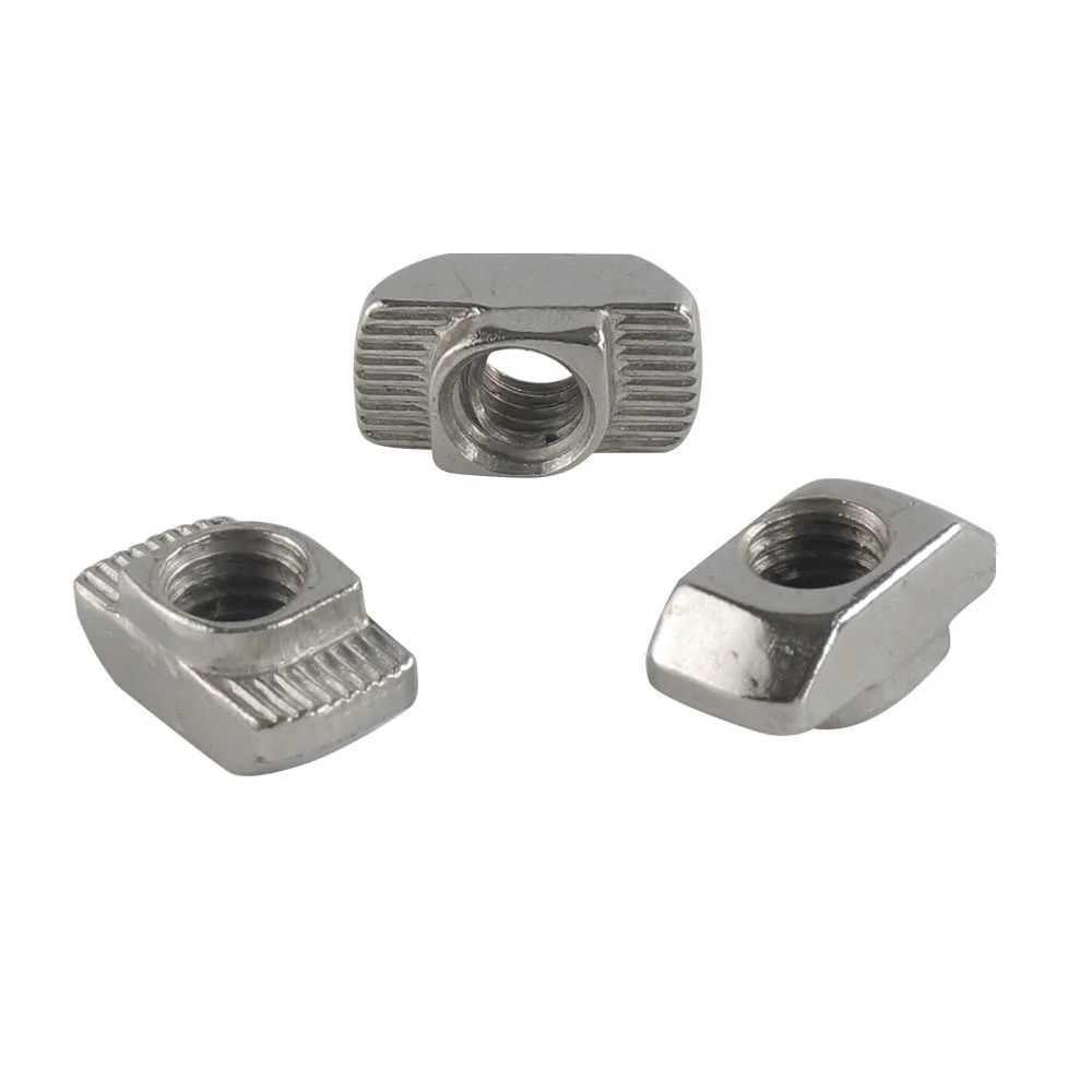 Nuts Manufacturer Zinc Plated Carbon Steel  T Slot Hammer Head Fastener Nut for Industrial Aluminum Frame Structures