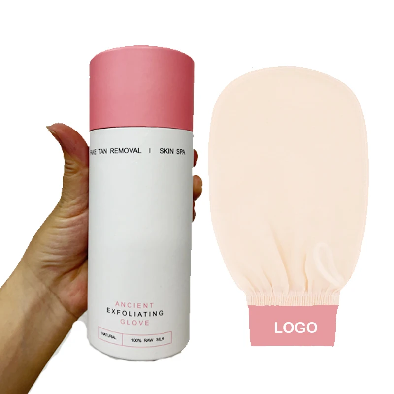 Natural Soft Turkish Face Body Mitt Bath Washing Scrub Exfoliation gloves Raw Turkey silk Exfoliating glove Bath Sets