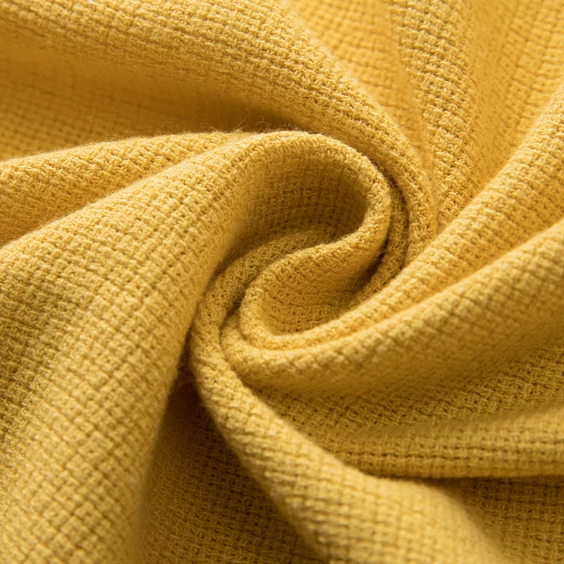 Solid Color Fashion New Product Grid Cheap Linen Cotton Fabric Clothing