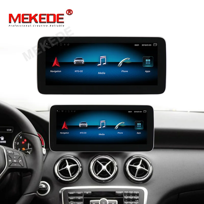 MEKEDE 4Core Android9.0 2+16G full screen car radio dvd gps for Benz A CLASS W176 2013-2015 NTG4.5 Car Stereo Multimedia System