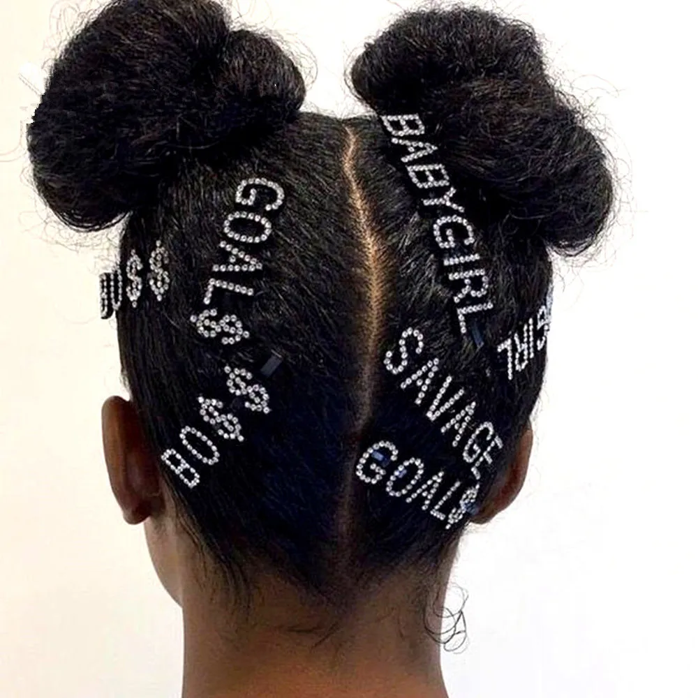 Dollar Sign Hairpin Word Clip $$$$ Bo$$ Night Club Hair Accessories For Girl