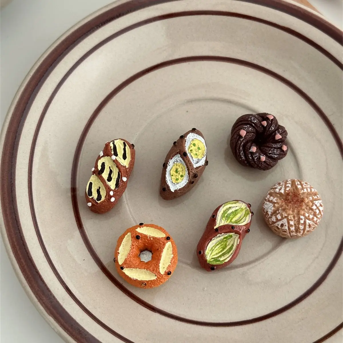 3D Mini Delicious Food Resin Fridge Magnet Refrigerator Magnet - French Soda Bread,Chocolate Cake & Spread Sauce Gift Sets