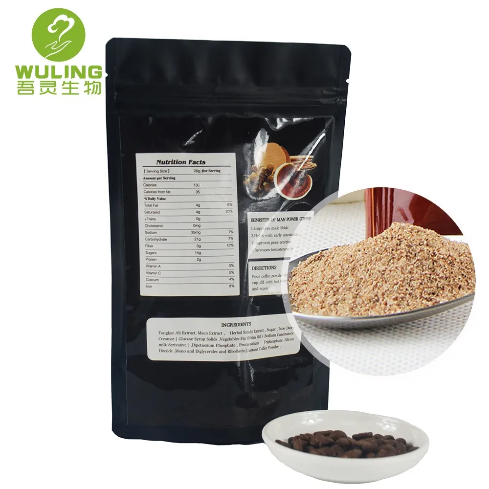 2019 Best Selling  Male Power Coffee X-sexual Enhancement Tongkat Ali Moca Extract Instant Coffee