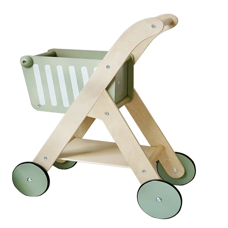 Cute Newest Design High Quality Smart Game Hot Sale Unisex Toys Wholesale Montessori Early Educational Shopping Trolley for Kids