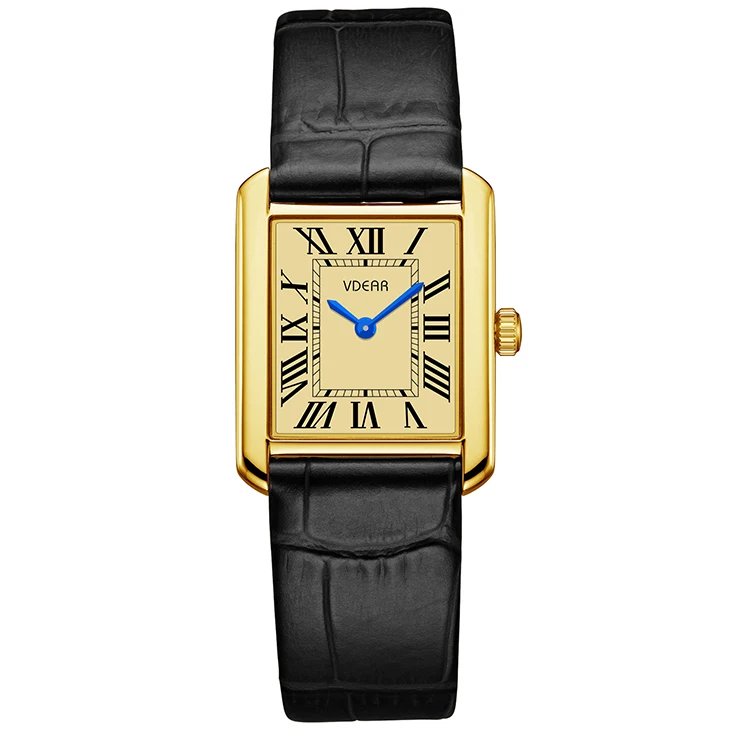 High Quality Minimalism 3bar Waterproof Rectangle Dial Unisex Custom Logo Watch Low Moq Womans Luxury Ultra Thin Watches