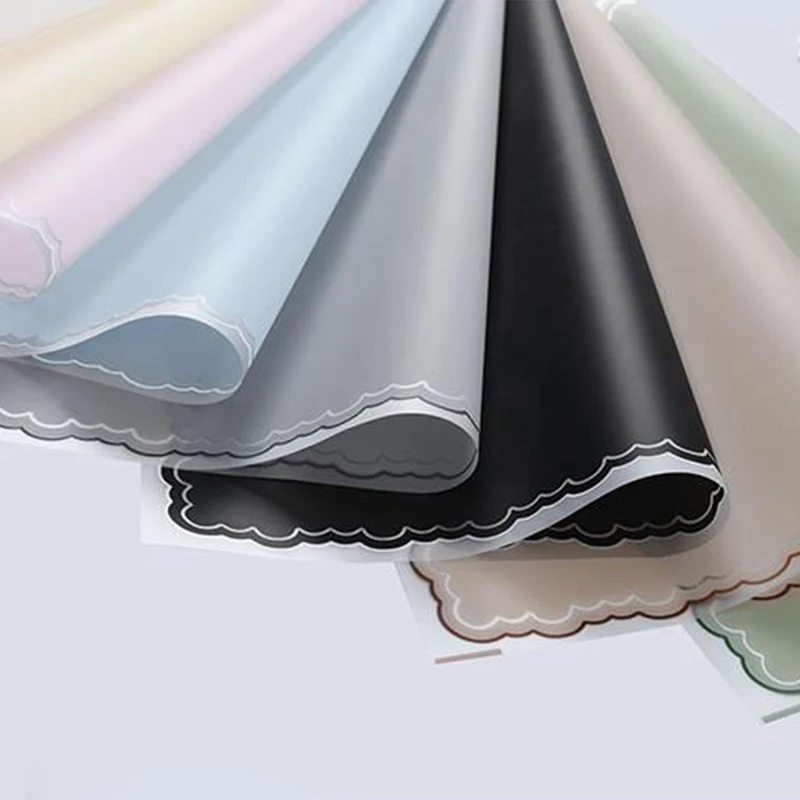 Solid Flower Wrapping Paper Waterproof Floral Bouquet Wrapping Paper Florist Supplies Packaging Paper for Wedding Gift DIY