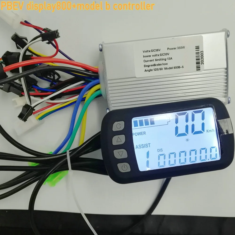 24v36v48V250W350W BLDC Motor Speed Controller Square WAVE&LCD Display Model B THROTTLE 5GEARS for MTB Electric Bike Scooter