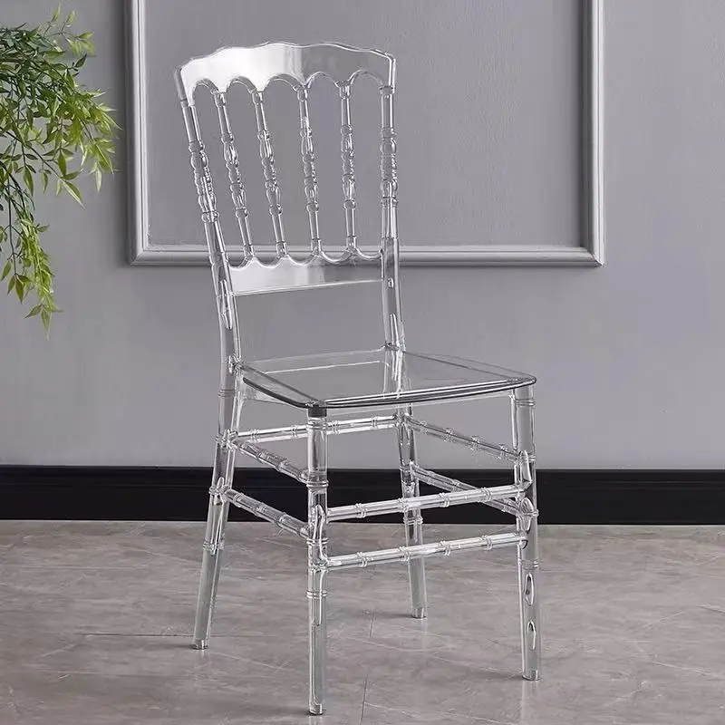 Acrylic PP PU Napoleon Transparent Bamboo Chair widden for event Banquets Crystal Living Room Bar Hotel Outdoor Furniture chiars