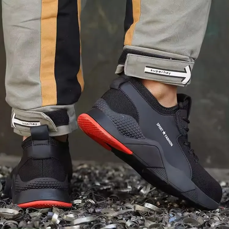 2024 New Arrival Breathable Men Safety Shoes Steel Toe Non-Slip Work Boots Male Safety shoes Working Shoes