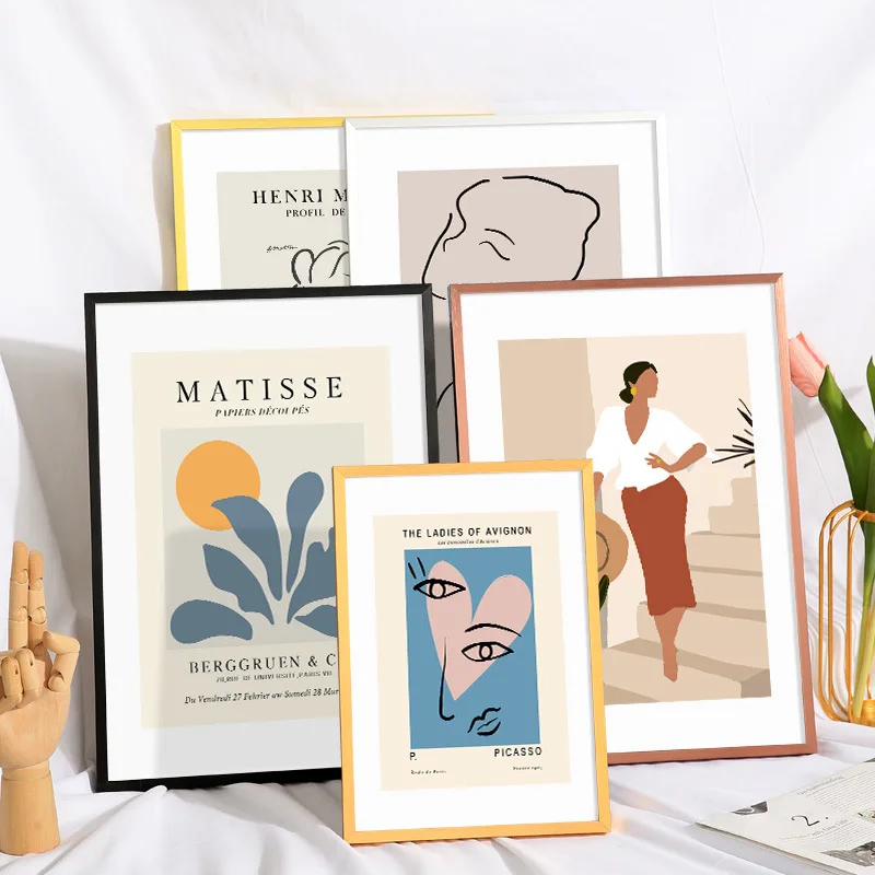 Wholesale exquisite fashion metal aluminum alloy art frame with glass, plexiglass