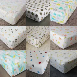 100% cotton crib fitted sheet cot bed sheet cartoon bedlinen hot wholesale products american standard size cot mattress cover