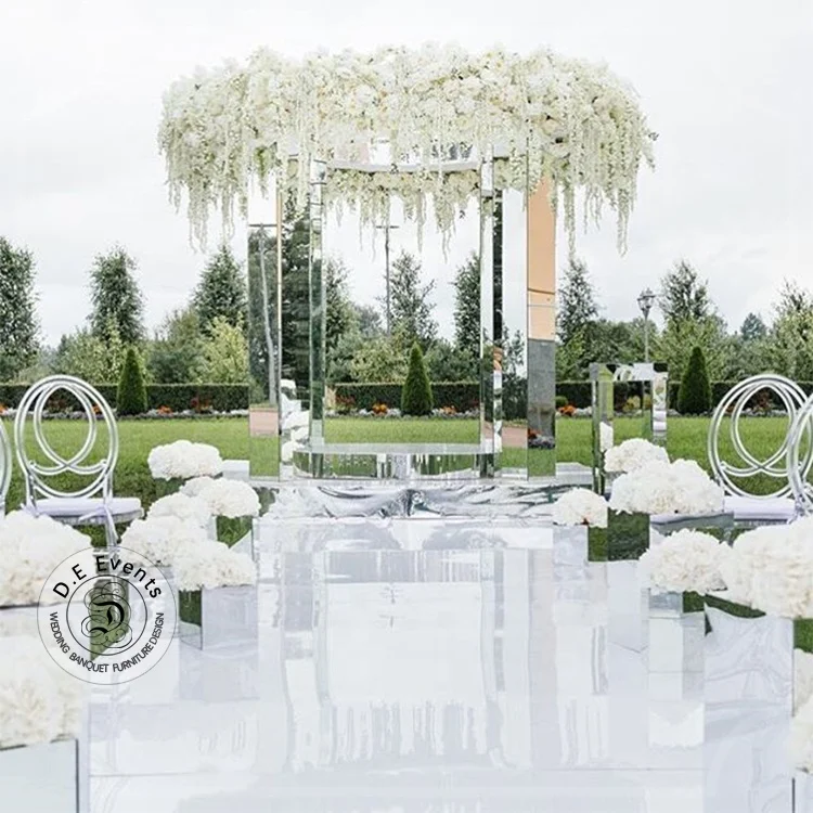 Royal stainless steel frame stand backdrop decoration backdrops material for wedding party