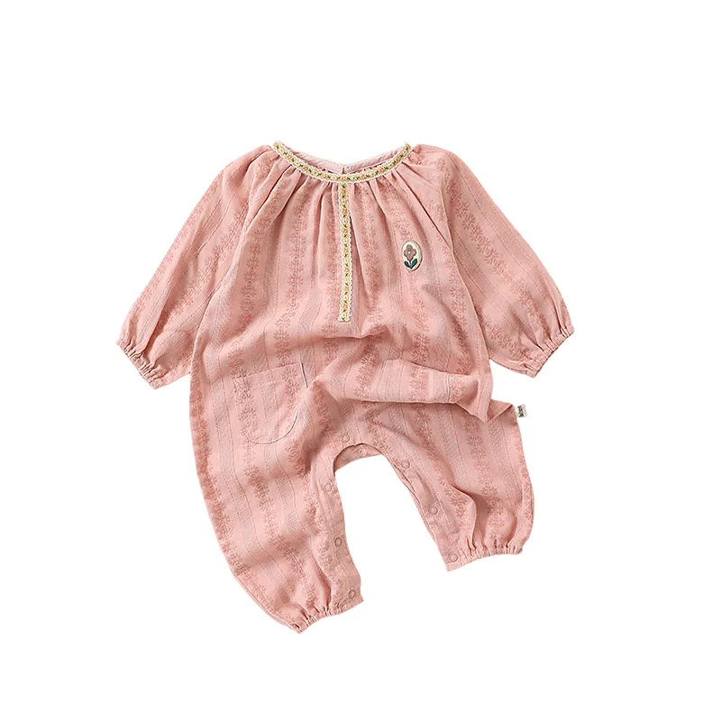 baby jumpsuit 2024 autumn models baby girl jumpsuit sweet little princess baby rompers crawling clothes