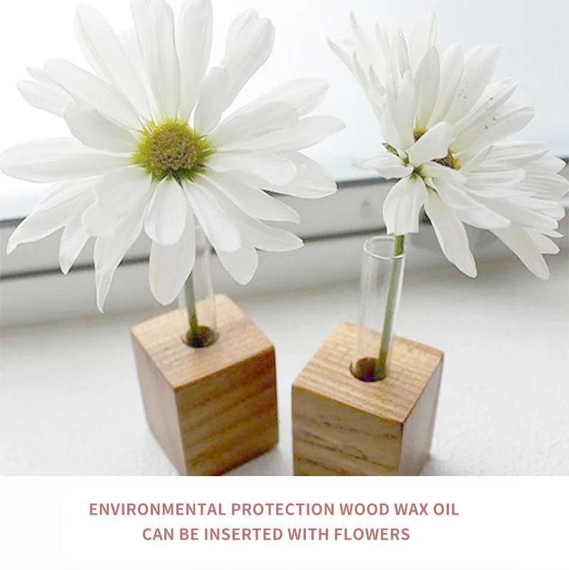 Wholesale Custom Window Ornament Wooden Flower Stands Wooden vase arrangement table decoration