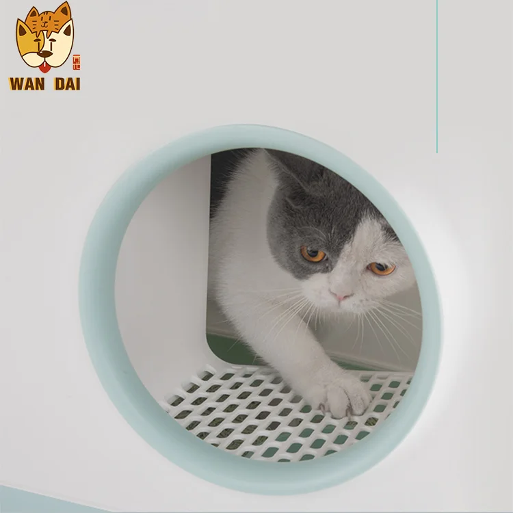 
Retro modeling design front entry cat litter box large capacity cat litter box with Ozone deodorization function 