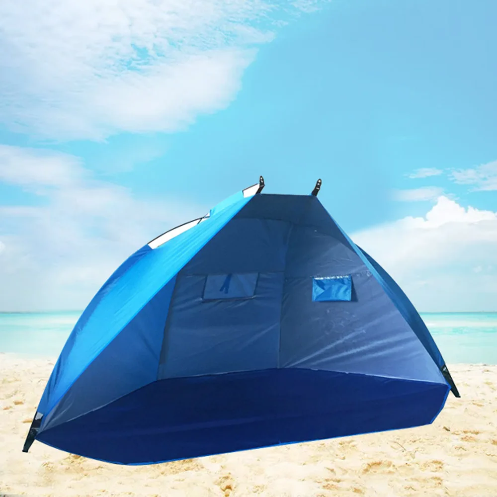 Hot sale Beach Ventilation Solid color tent Customize Automatic pop up UV protection Portable tent