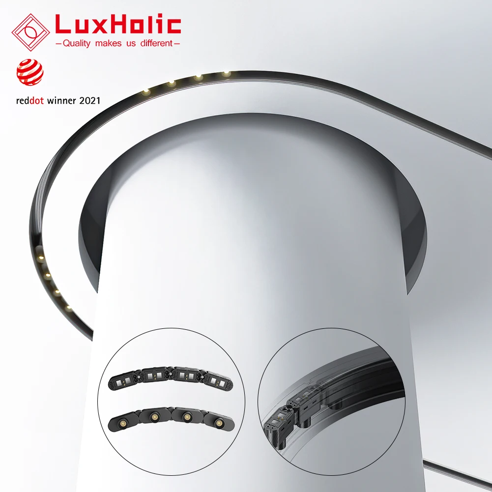  Luxholic 12 Вт 15 25 30 48 В светодиодные трековые магнитные огни 24 в линейные спортивные рельсы Магнитные