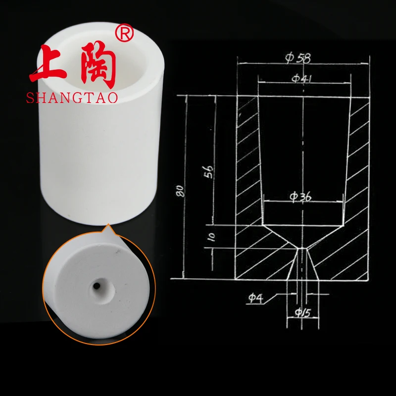 Resistant 99% Corundum Alumina Ceramic Crucible