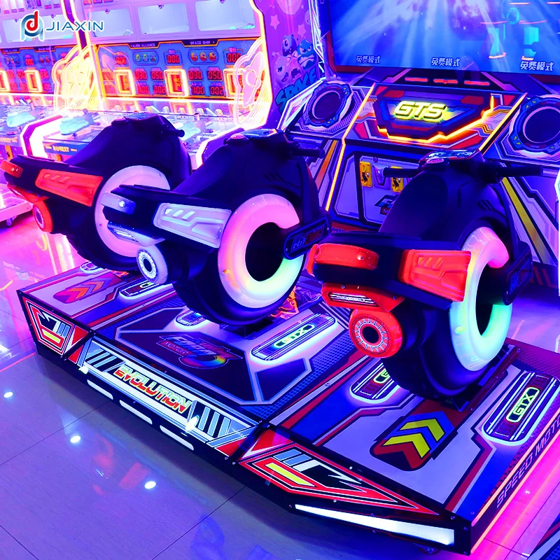 coin operated 3 players motorcycle kids video game machine racing simulator motion moto arcade machine