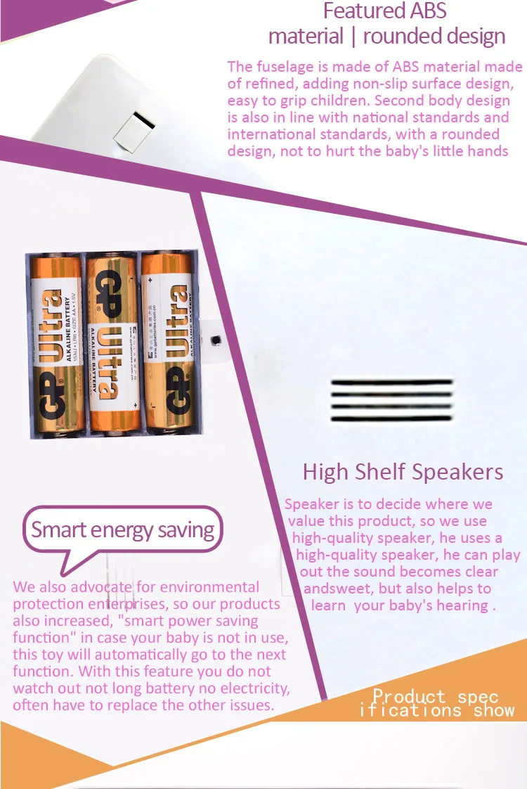 Kids Intelligent ABC Learning Machine, Laptop Toy Color BOX for Sale Battery Plastic ABS Plastic Flooring 24 Red, Blue 72 CN;GUA