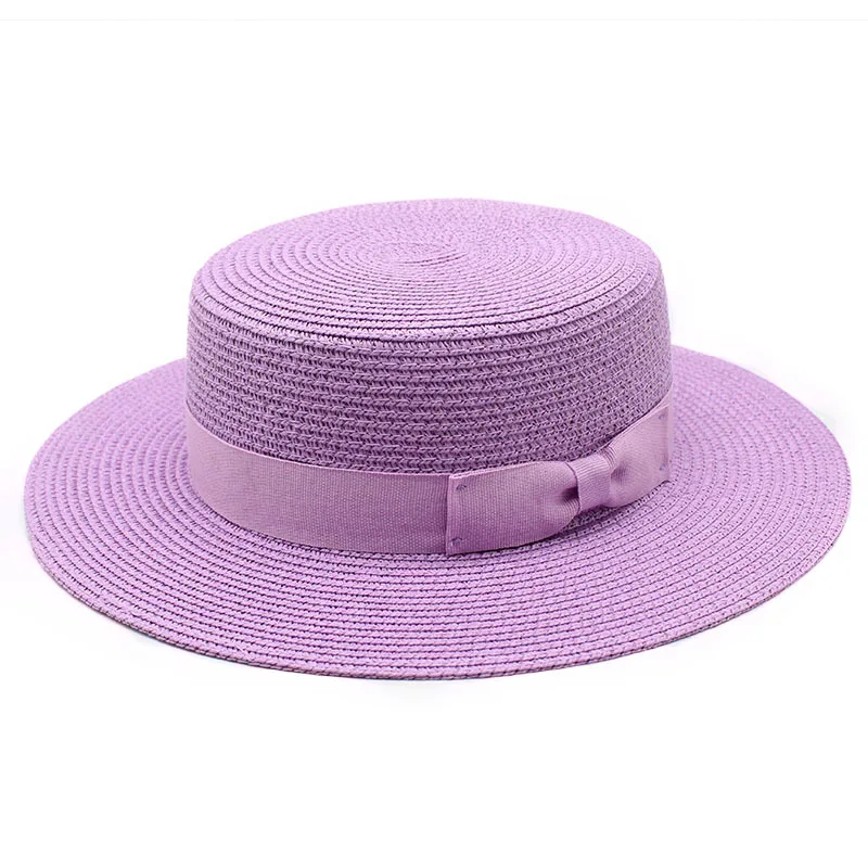 Beach Female Large Fashion Custom Brim Summer Straw Women Sunshade Wholesale Hat Visor Natural