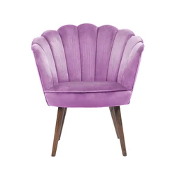 1049 Modern Living Room Furniture Flower Shape Velvet Single Sofa Chair