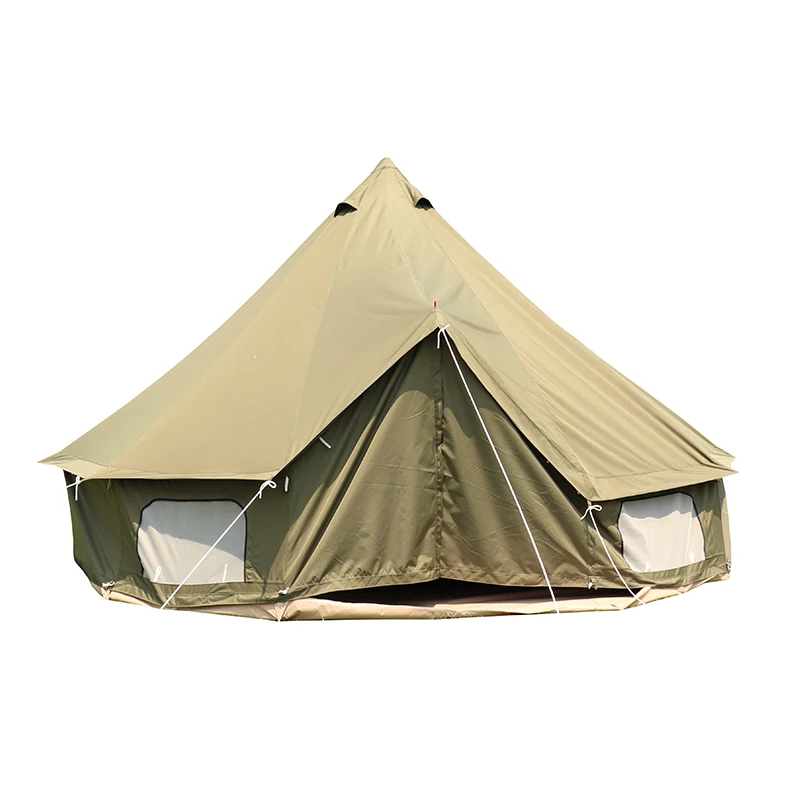 2021 New Waterproof Inflatable Camping Tent Caravan Awning Tent Large Space Circular Ger Family Camping Dome Tent