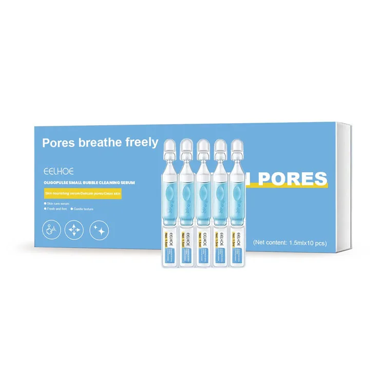 EELHOE Face Nourishing Essence Clean Skin Fine Pores Oligopeptide Small Bubble Cleaning Serum