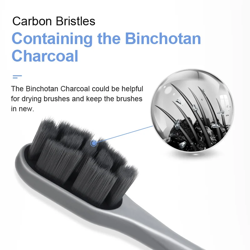 soft bristles toothbrush charcoal tooth brush good for tooth and gum care