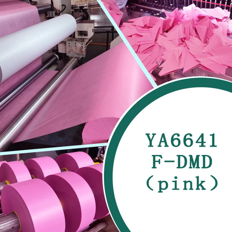 Chinese manufacture motor foil back electrical insulation dacron non woven fabric mylar 6641 DMD F class dmd insulation paper