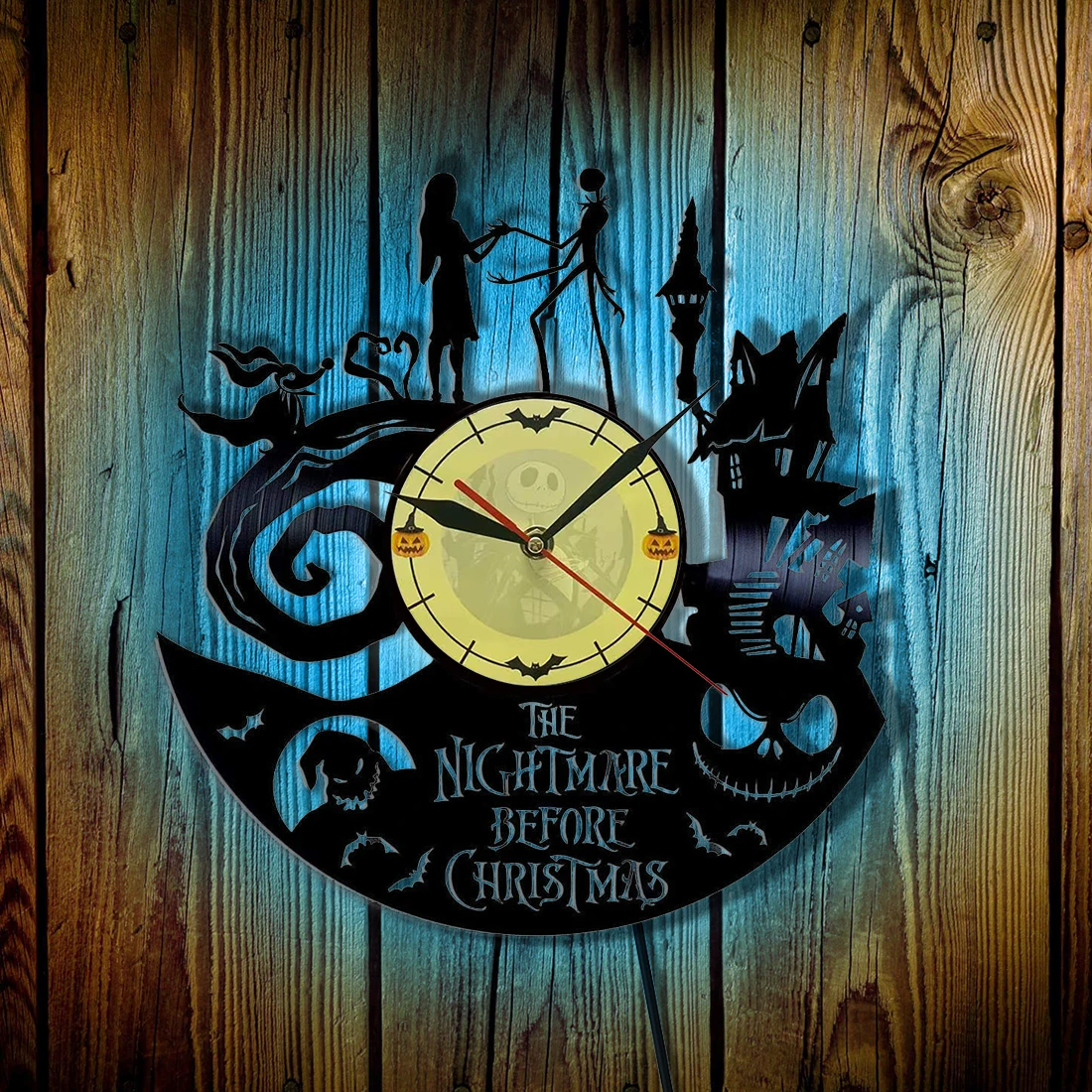 The Nightmare Before Christmas Theme LED Antique Style Clocks 12inch vintage wall clock luxury wall clock