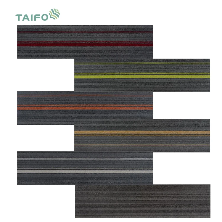 TaiFo Machine Made Carpet Tiles Supplier from China PP / Nylon waterproof fireproof  carpet tile 60x60