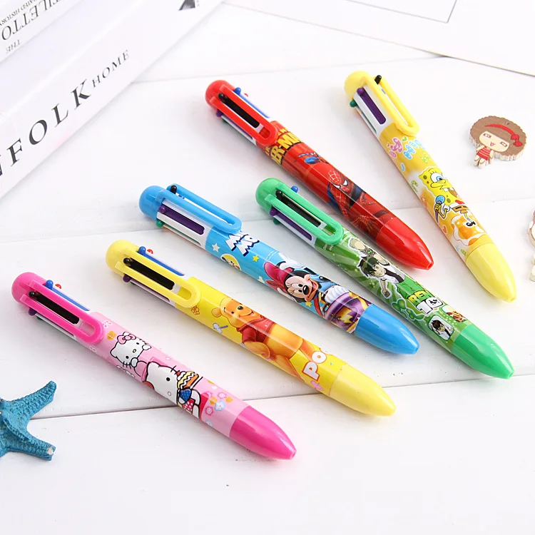 6 in 1 multi color ball pen