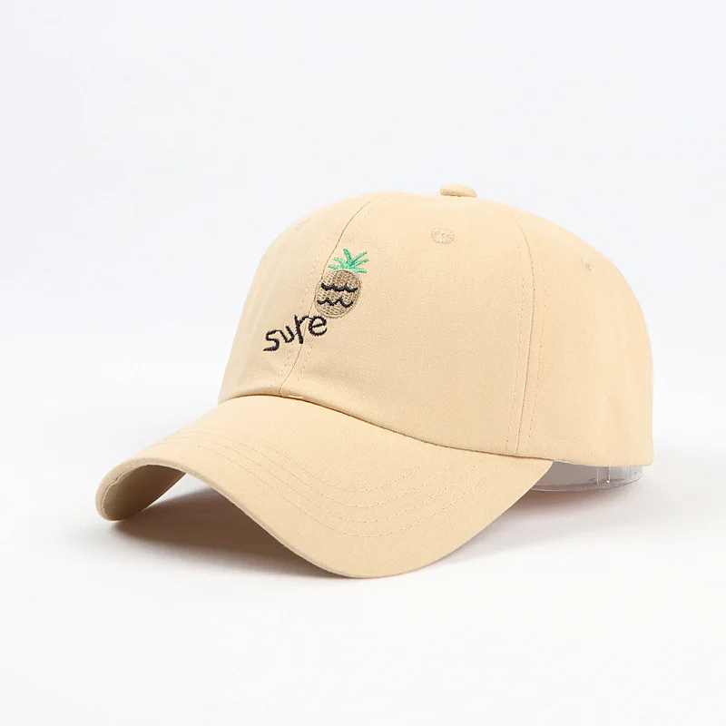 Custom embroidered baseball cap and dad hats duck tongue hat curved edge sun shading hat