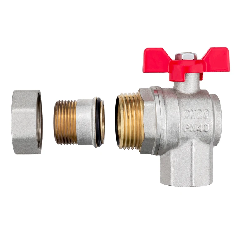 TMOK High Quality 1/2 3/4 Brass Angle Type Valve Union Ball Valve for Water Gas Oil