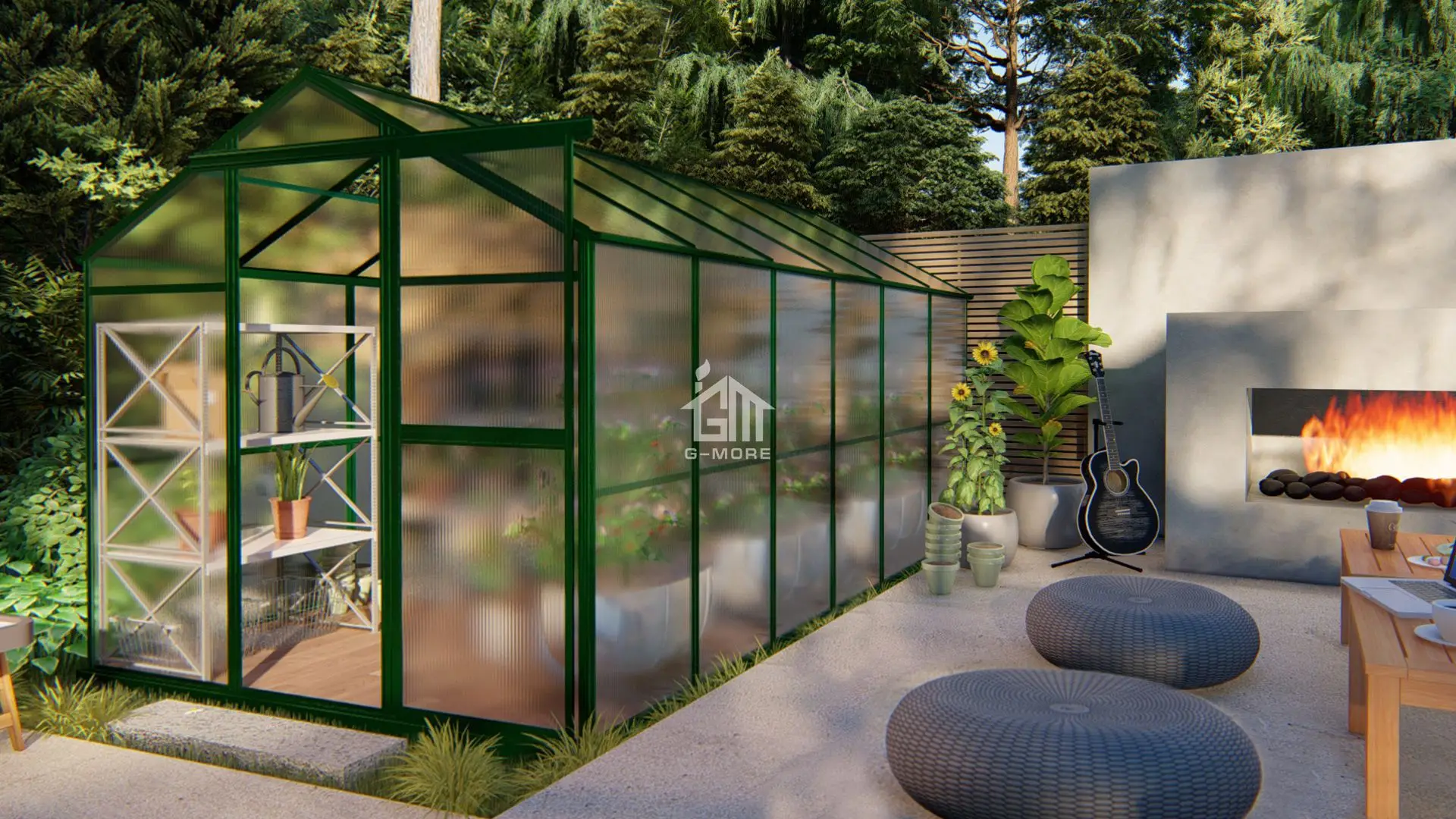 Green Color Manufacturer Garden Greenhouses Used for Sale - 130X195X193cm