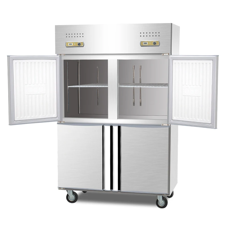 Four door refrigerator Commercial kitchen freezer large capacity vertical refrigeration