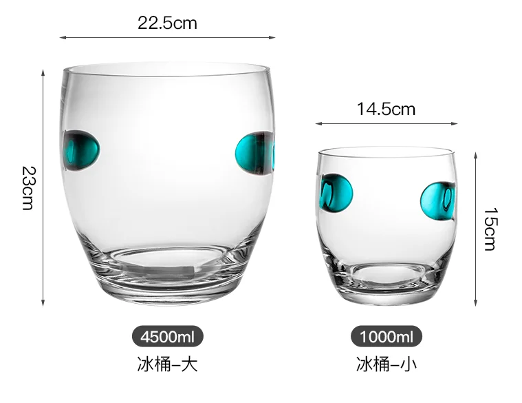 High Quality Crystal Ice Bucket  Bar Family Party Outdoor Dining Champagne Beer Wine Cooler