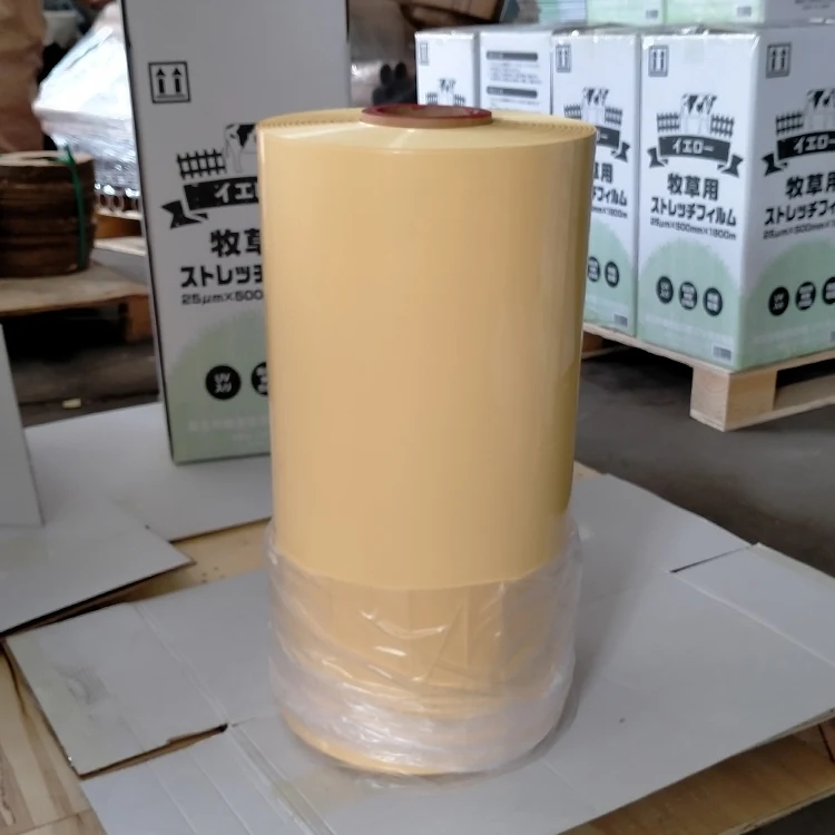 Grass Silage Hay Round Bale Wrap Film 250mm 360mm 375mm 500mm 750mm Agriculture Plastic Wrapping Stretch Silage Packing foil