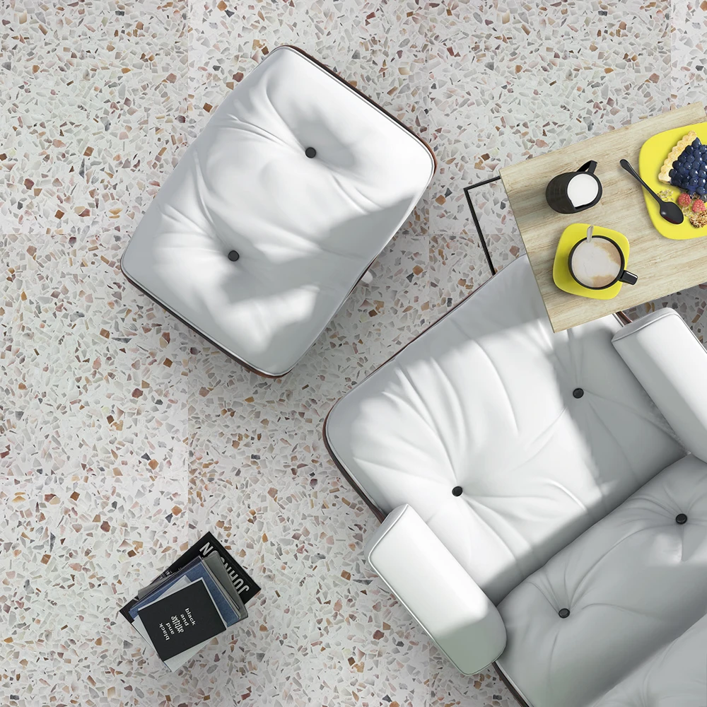 Artiles Great Quality Square Terrazzo Pattern floor sticker covering Wholesale price Self-adhesive PVC flooring tiles