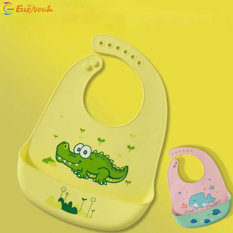 Children meal bag baby waterproof wash free food meal bag super soft mouth bag cartoon wholesale silicone baby bib