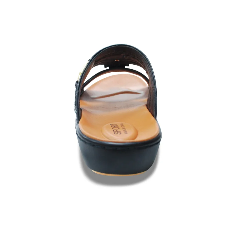 Hot Selling Men Pu Injection  High Heel Platform Sandals slippers for Arab  Market