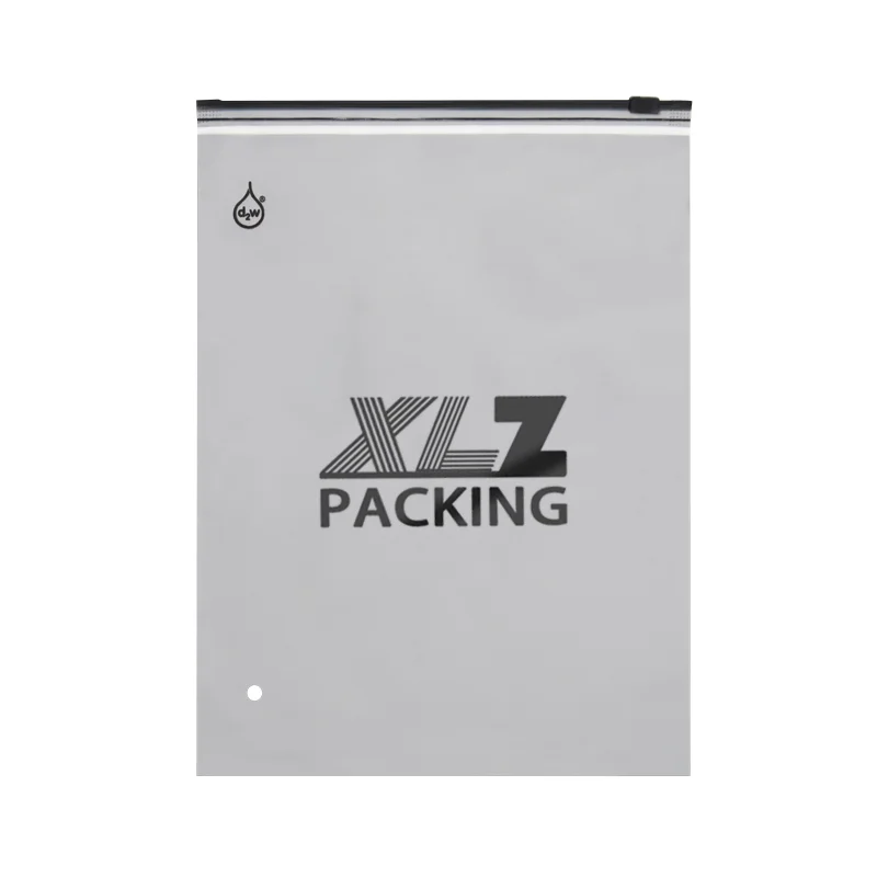 Wholesale Custom Logo Eco Friendly Pvc Frosted Matte Plastic  Packaging Zipper Poly Mailing Bag For Clothing & Underwear