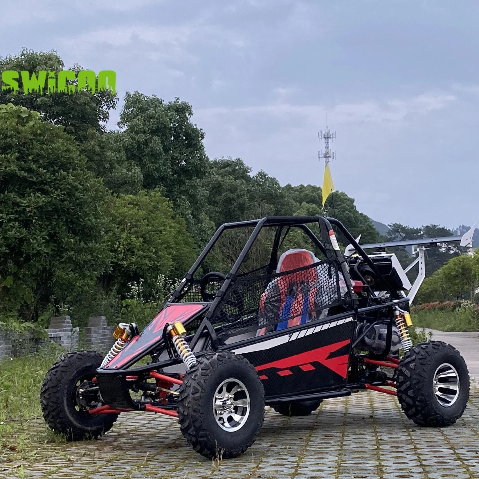 Hot Selling Single Seat Go Kart 350cc 4 Stroke Oil Cooled Go Cart Off Road Buggy Racing Car for Adults