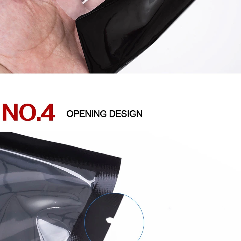 Black Yin And Yang Nylon Vacuum Food Sealer Bags Sausage Gas Compressed Sealed Fresh Packing Bag Commercial